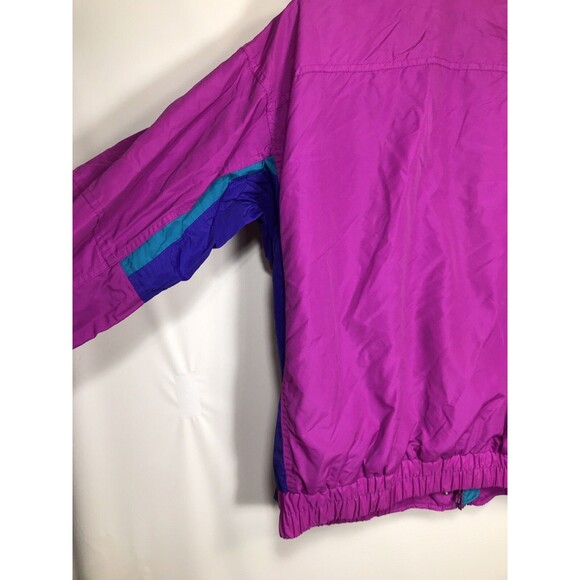Vtg 90s Women's Columbia Bugaboo Radial Sleeve Jacket Purple/Blue Neon L - Picture 7 of 9
